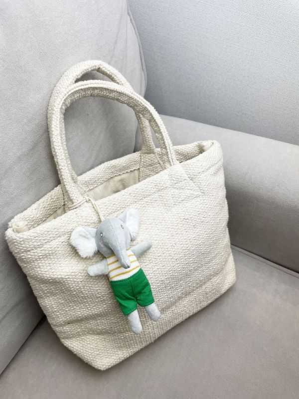 コットンベルベット・ミニエレファント(ループ付き)