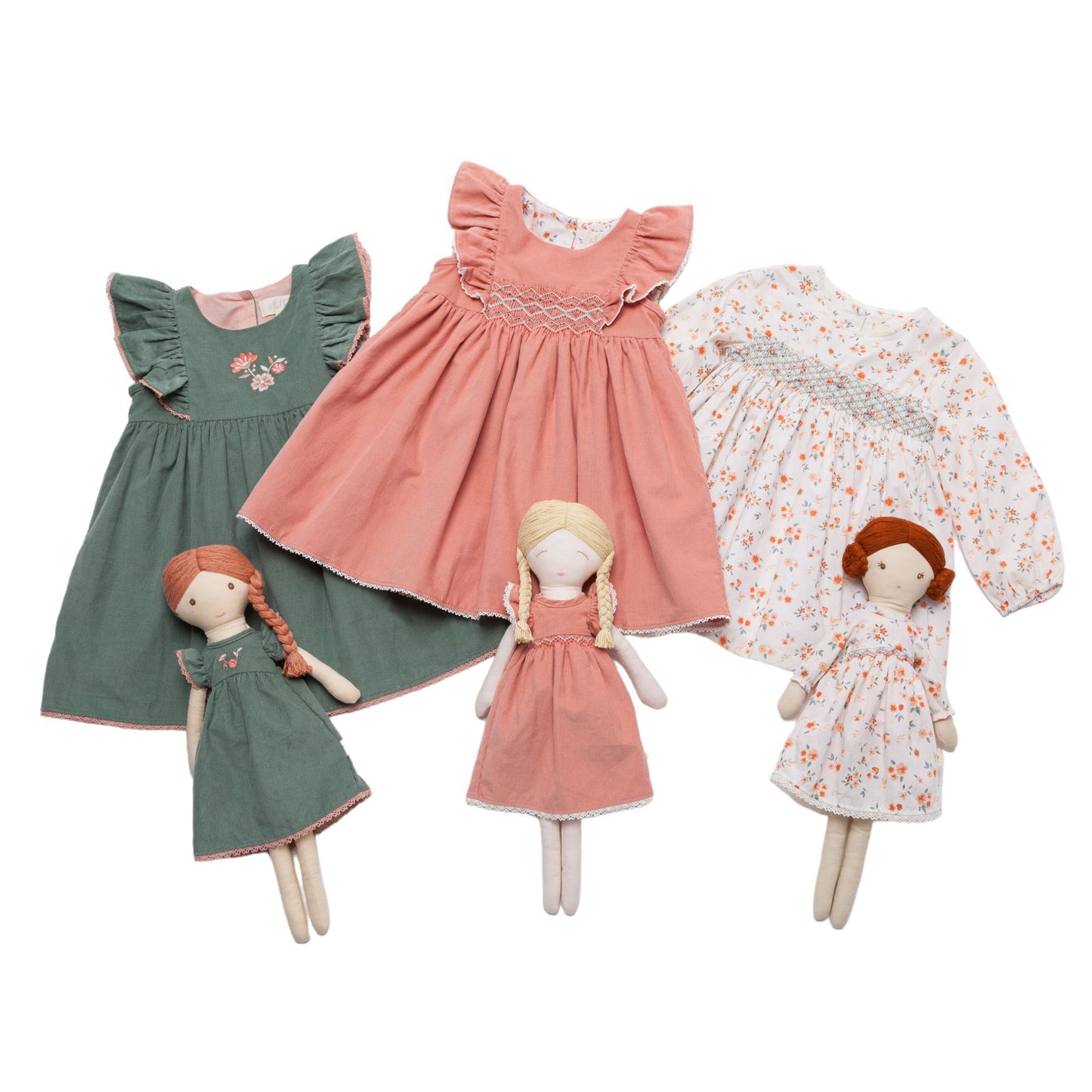 ホワイトルイーズプリントドールドレス