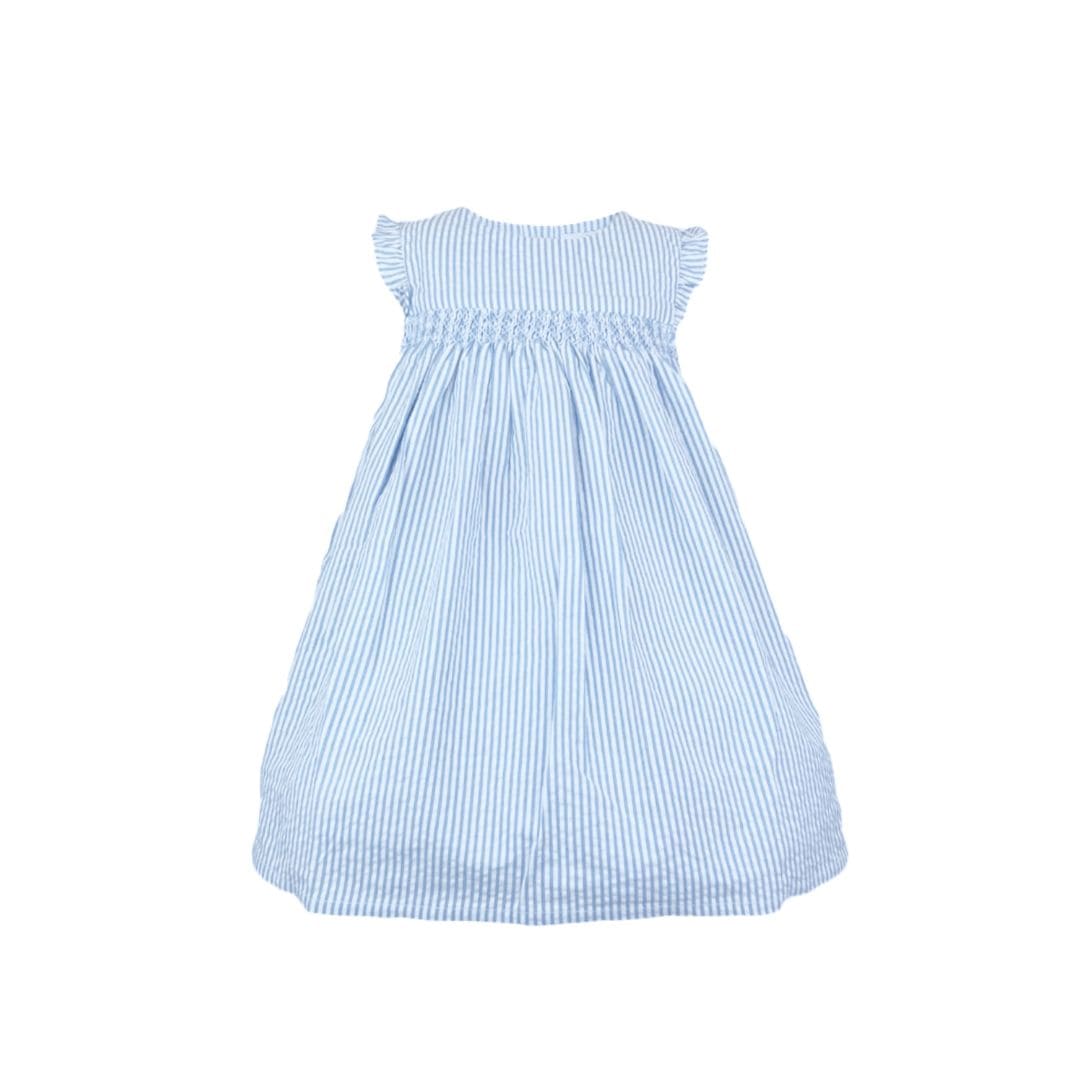 ブルー・シアサッカー・ドレス